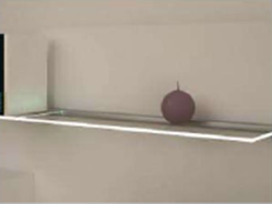 Light on edges of glass shelves