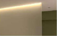 Dimmable sidelights give the wall structure