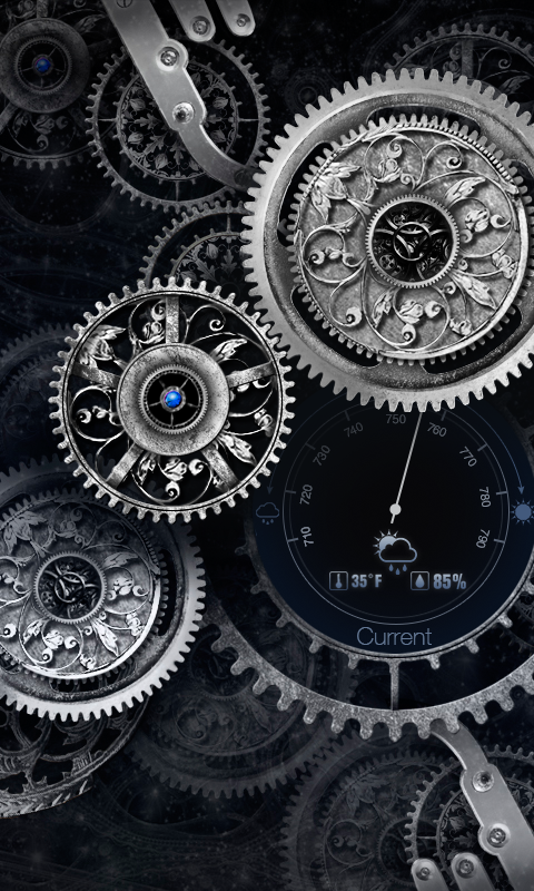 Black Clock Live Wallpaper HD Screen 3