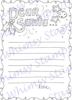 Meljens Designs Letter For Santa Coloring Page ONLINE