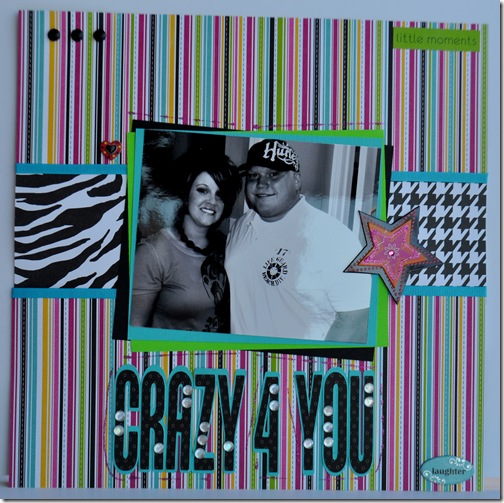 CRAZY FOR YOU 12X12 SCRAPBOOKING PAGE 2
