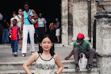 Outside the church in Havana