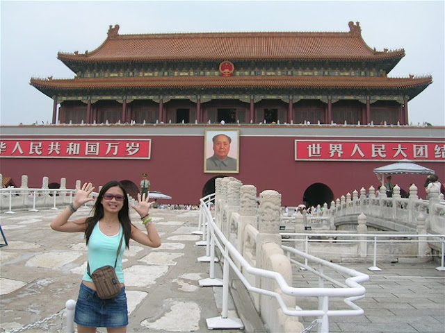 天安门前留影!