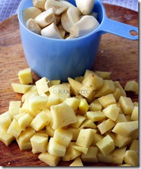 chopped garlic and ginger