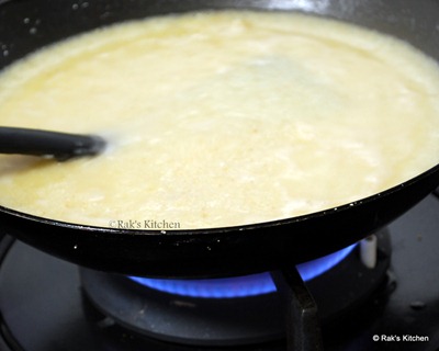 Add rava,stir well Add rava,stir well