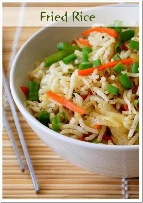 Vegetable fried rice Vegetable fried rice