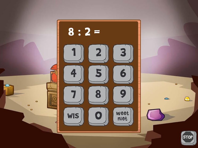Math Blobs Division facts Screen 2