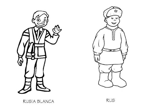 Russia costume coloring pages