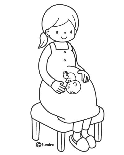 pregnant woman free printables pages  coloring pages
