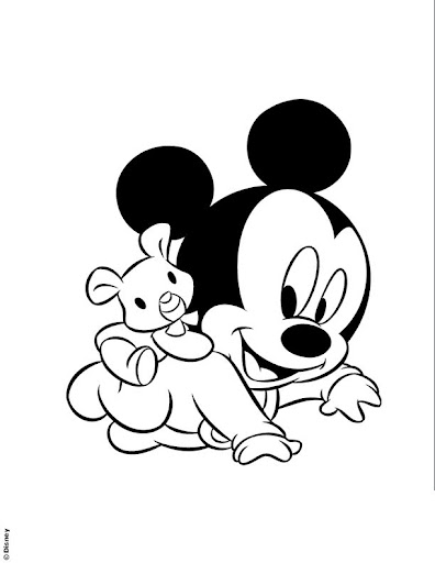 Bebé Mickey Mouse para colorear