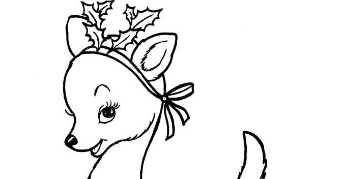 Pinto Dibujos Reno de Santa para colorear