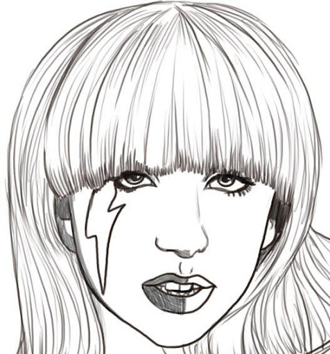 lady gaga coloring pages to print - photo #38