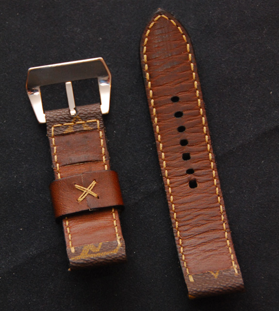 WatchNet: Trading Post: FS: Two 24mm straps for Panerai: Custom made Louis Vuitton & Micah ...