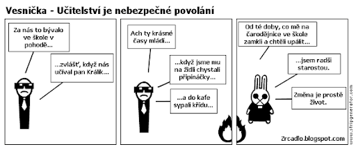 Komiks Vesnička - Učitelství je nebezpečné povolání