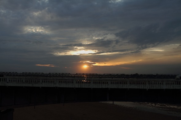 Sunset at Mahanadi River Bridge, Orissa