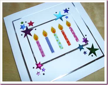 Birthday Candles and Star card