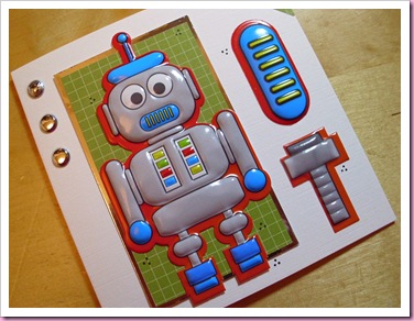Big Blue Robot Card