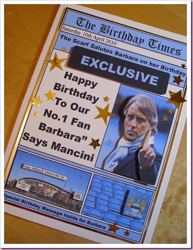 Manchester  City Birthday Card