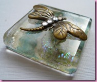Large Dragonfly on glass tiles