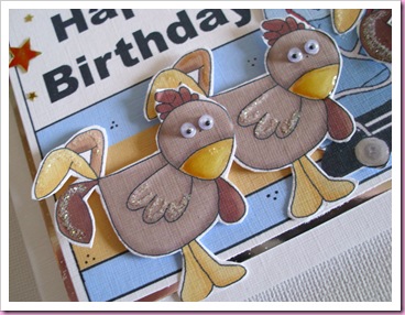 Chickens on Birthday Card