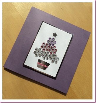 Jewelled Christmas tree card