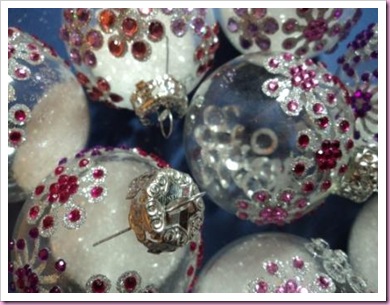 decorated clear glass christmas baubles 1
