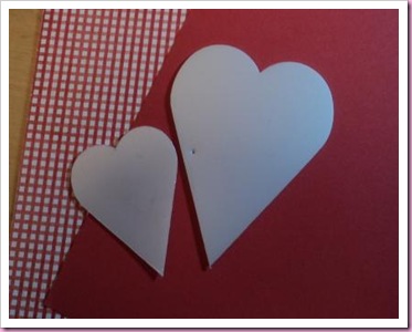 heart template and papers