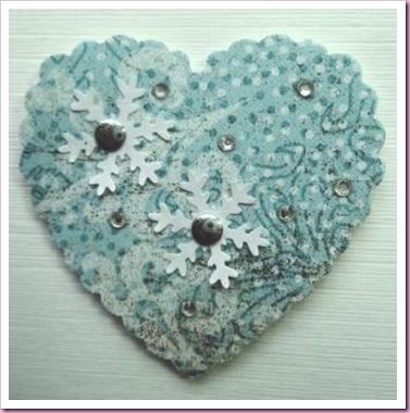 Snowflake heart Card