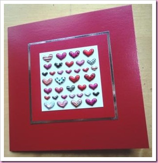 Little Puffy hearts valentine Card