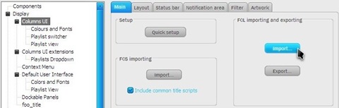 foo_library_Settings_Import FCL