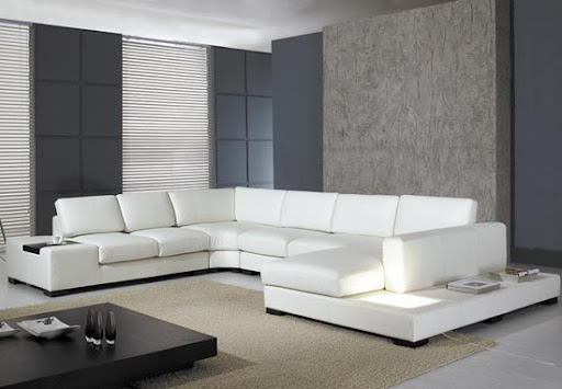 Modern and Contemporary White Leather Sofa Design | Bhouse
