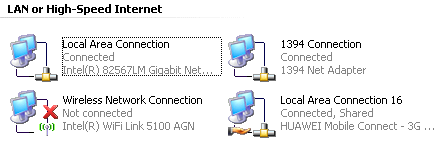 Local Area Connection Connected