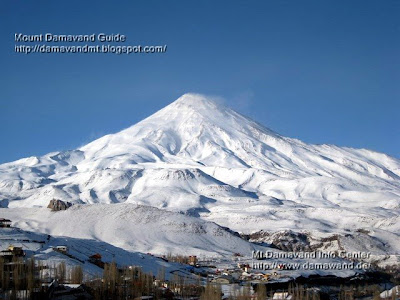 Mount Damavand winter view