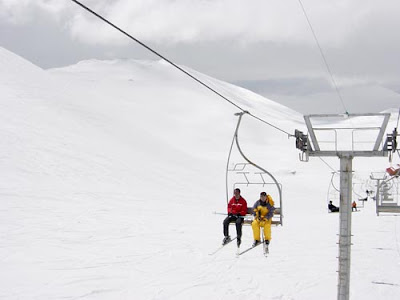 Ski Resort Mt Tochal chairlift Tehran, Iran