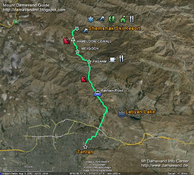Shemshak Ski Resort GPS Map