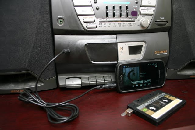 Photo of converted cassette player