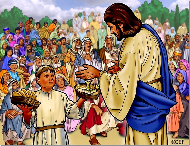 clipart of jesus feeding the five thousand - photo #19