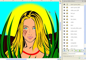 inkscape vector girl white indian