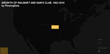 Growth of Walmart and Sam's Club, 1962-2010