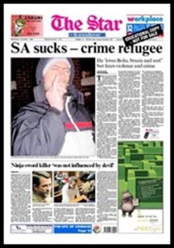 Huntley Brandon SA sucks headline The Star ZA