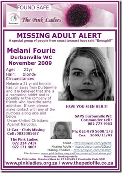 Foure Melani Nov2009 Missing Durbanville 21 drugaddict