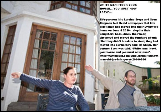 Steyn Loraine and Bergman Sven black squatters took their Lynnwood Pretoria house June62010Beeld