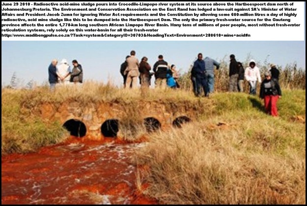 Acid Mine Drainage outflow from Hippo Dam Pic Mariette Liefterink