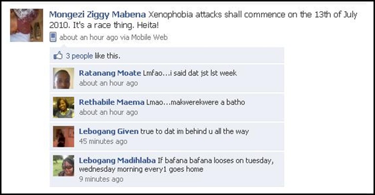 Xenophobia2010 JULY 13 2010
 DIEPSLOOT Mongezi Ziggy Mabena