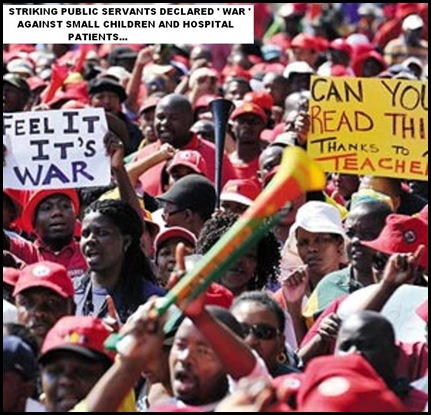 striking public servants declare WAR Felix Dlangamandla pic Aug192010