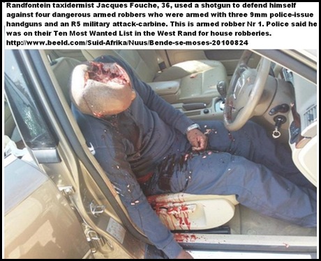 Fouche Jacques Randfontein Aug242010 SHOT TWO ARMED ROBBERS WITH R5 IN SELFDEFENCE