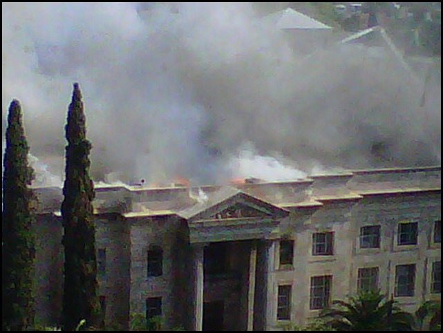 Pretoria Magistrate Court historic building burns Oct 27 2010 Pic Anneke Lombard