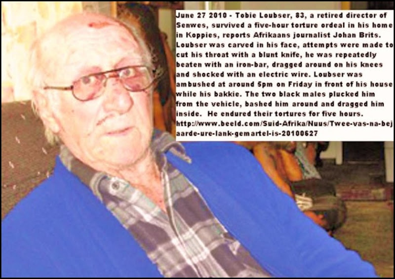 Loubser Tobie 82 ex-Senwes director survives 5hr torture  KOPPIES JUNE272010