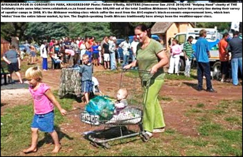 Afrikaner Poor in Coronation Park Krugersdorp THREATENED WITH FORCED REMOVAL TO BLACK MUNCIEVILLE CAMP