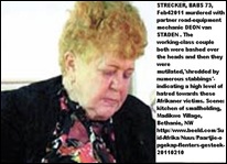 Strecker Babs murdered with partner Deon van Staden Bethanie NW smallholding Feb42011